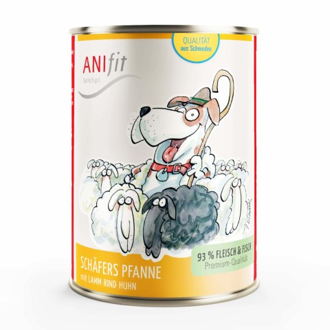 Dog Accessories Wet pet food Shepherd's Pan (Schäfers Pfanne) 400g 6 Piece -1- Anifit