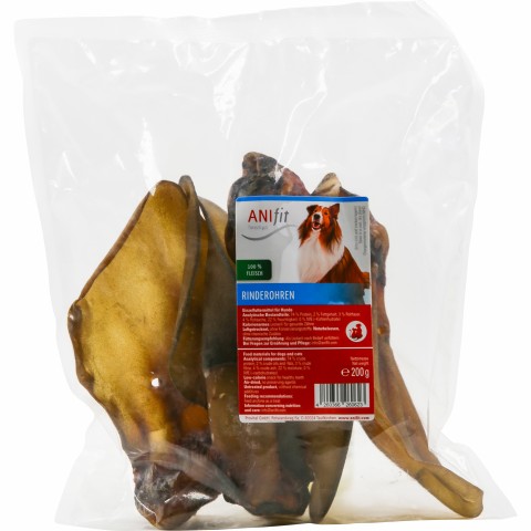 Dog Snacks Beef ears (Rinderohren) ca. 200g 1 Piece -1- Anifit