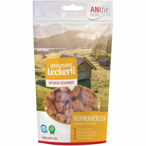 Cat Dog Accessories Snacks Chicken Hearts (Hühnerherzen) 35g 1 Piece -1- Anifit